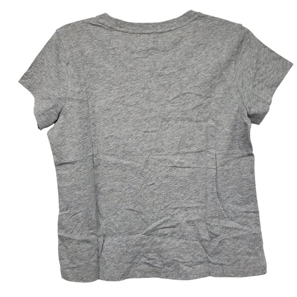 NEW Nation Goldie Boxy Crew Neck Tee Shirt Heathered Gray Organic Pima Cotton - Picture 4 of 10